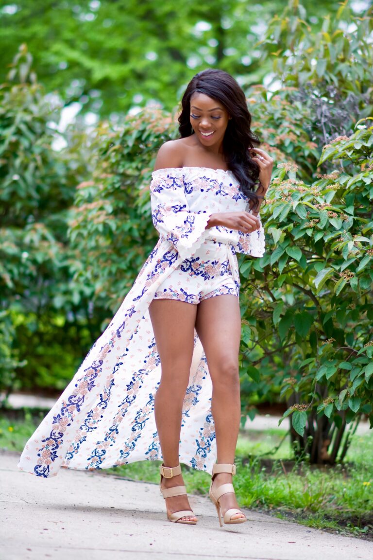 Off-Shoulder Maxi Romper
