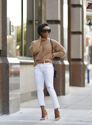 how to wear white jeans after labor day. 4 great ways to stye wear winter whie.